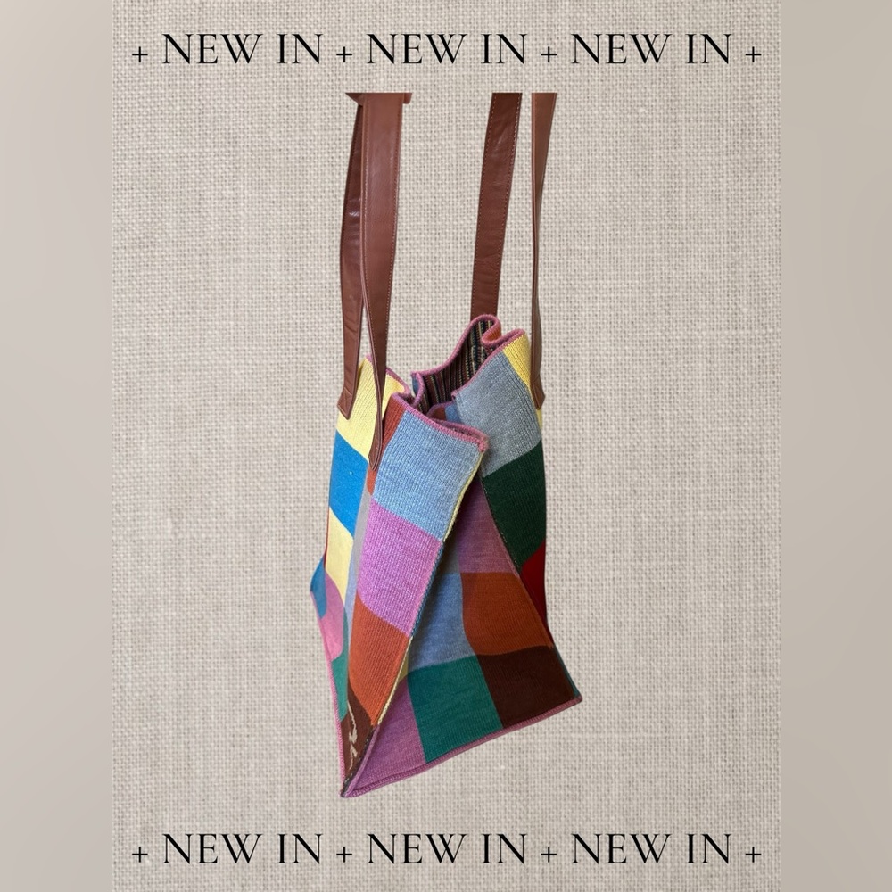 United Colors of Benetton Colorful Patchwork Tote Bag - Picture 4 of 6